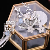Chinese Classic Hairpin Fairy Floral Moon Tassels Dress Accessory