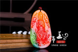 Chinese Jade Guanyin Pendant Necklace Charm Hand-Carved Luck Amulet