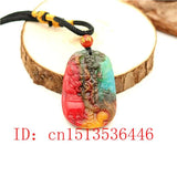 Chinese Jade Treasure Toad Pendant Jadeite Necklace Charm
