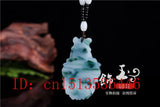 Chinese Colorful Jade Goldfish Pendant Necklace Jewelry Hand-Carved Luck Gift