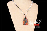 Chinese Colorful Jade Mammon Pendant Necklace Jewellery Hand-Carved