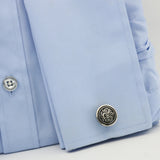 Chinese Dragon Cuff Links For Men Brass Silver Cufflinks