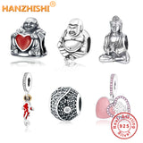 925 Silver Tai Chi Buddha Pendant Vintage Charms for Bracelet