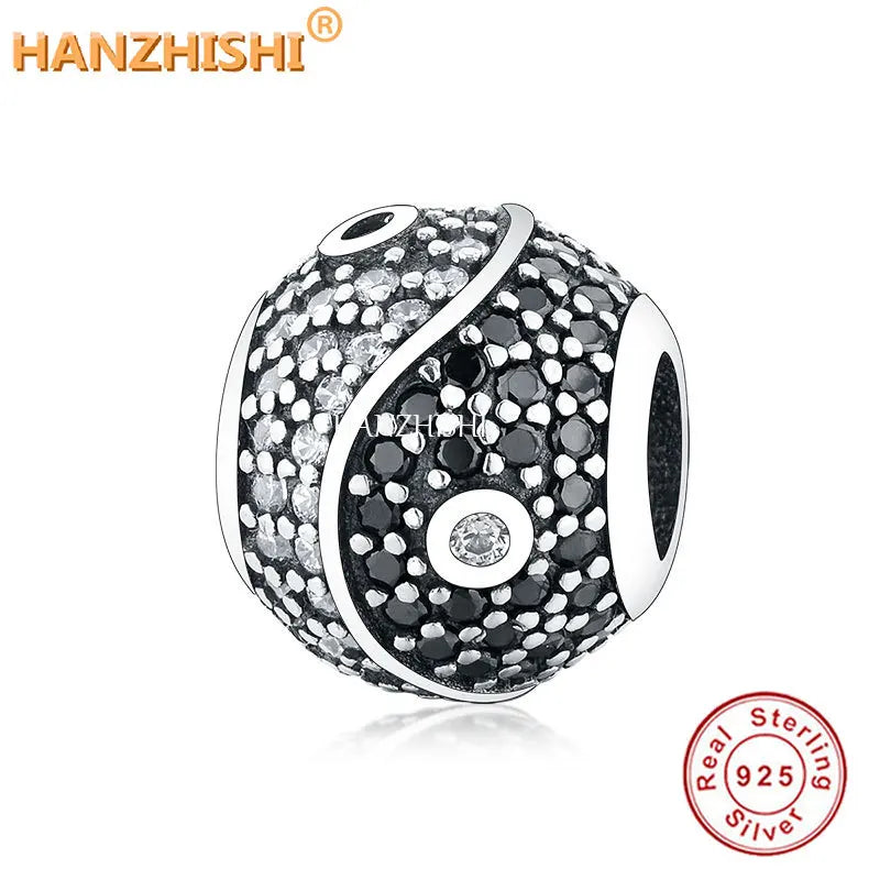 925 Silver Tai Chi Buddha Pendant Vintage Charms for Bracelet