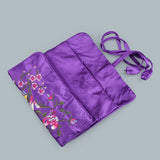 Chinese Embroidery Brocade Jewelry Storage Purse Bag Organizer Handbag