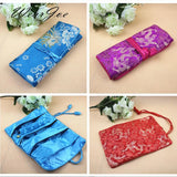 Chinese Embroidery Brocade Jewelry Storage Purse Bag Organizer Handbag