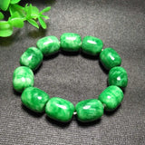 Chinese Emerald Green Bead Pixiu Bracelet Elastic Bangle Jewellery