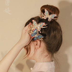 Chinese Butterfly Hairpin High Ponytail Hair Clip Hair Accessories for Women