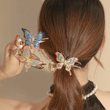 Chinese Butterfly Hairpin High Ponytail Hair Clip Hair Accessories for Women