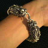 Chinese Tibetan Silver Carved Bracelet