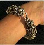 Chinese Tibetan Silver Carved Bracelet