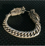 Chinese Tibetan Silver Carved Bracelet