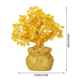 Chinese Feng Shui Money Tree Citrine Lucky Fortune Tree