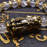 FengShui Pixiu Crystal Beads Bracelet Wealth Amulet Bracelet Men Women 10mm