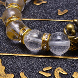 FengShui Pixiu Crystal Beads Bracelet Wealth Amulet Bracelet Men Women 10mm