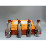 Hand-painted Panda Snuff Bottle - Chinese Glass Inner Painting