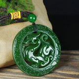 Chinese Green Jade Antique Dragon Pendant Lucky Amulet Exorcise Evil Spirits