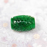 Chinese Green Jade Carving Beads Pendant Bracelet Natural Necklace Charm