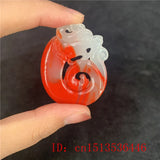 Chinese Green Jade Dragon Pendant Necklace - Luck Amulet