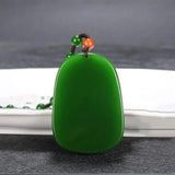 Chinese Green Jade Dragon Jade Pendant Jewelry Lucky Auspicious Amulet