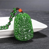 Chinese Green Jade Dragon Jade Pendant Jewelry Lucky Auspicious Amulet