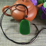 Chinese Green Jade Dragon Pendant Lucky Safety Amulet