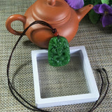 Chinese Green Jade Dragon Pendant Lucky Safety Amulet
