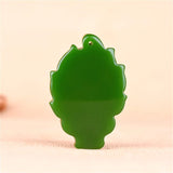 Hand-Carved Chinese Green Jade Nine-Tailed Fox Pendant Necklace