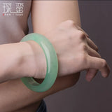 Chinese Green Jade Bracelet 54-66mm Luck Amulet