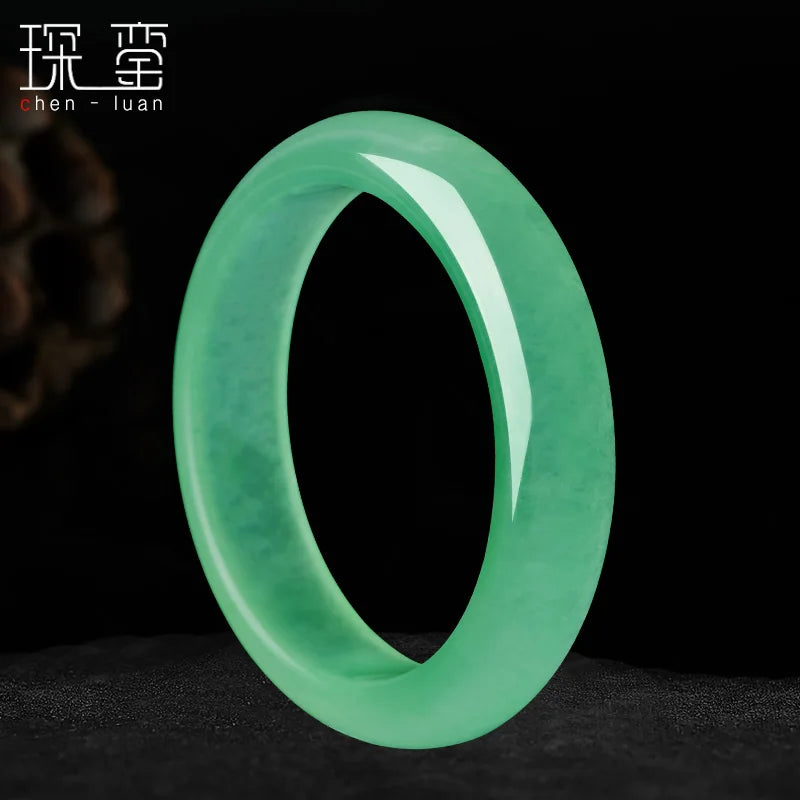 Chinese Green Jade Bracelet 54-66mm Luck Amulet