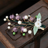 Vintage Glaze Flower Barrettes Hair Clip Girls Headwear