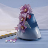 Chinese Hair Jewelry Purple Flower Hairpins Headpieces