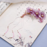 Chinese Hair Jewelry Purple Flower Hairpins Headpieces