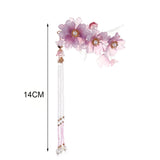 Chinese Hair Jewelry Purple Flower Hairpins Headpieces