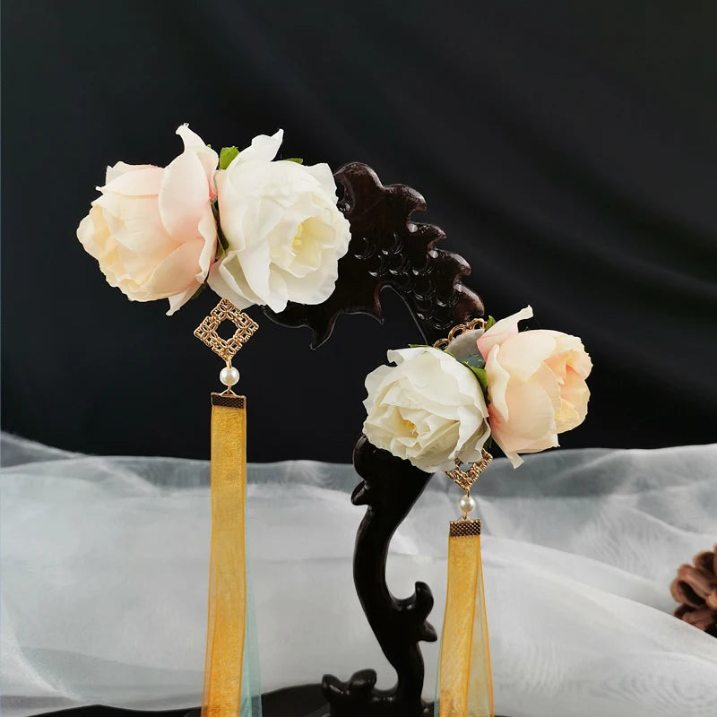 Chinese Hairpin Hanfu Hair Accessories for Women Flower Hair Clips