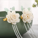 Chinese Hairpin Hanfu Hair Accessory Tassel Hair Clips Flower Hairpin Hairgrips