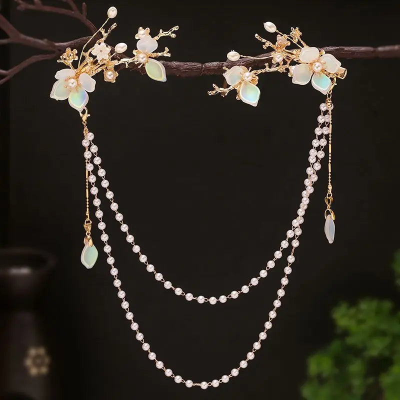 Chinese Hairpin with Tassels Hair Clips Hanfu Hair Accessory