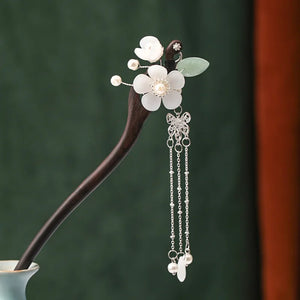 Chinese Hairpins Clips Tassel Flower Pearls Chopsticks Hair Sticks