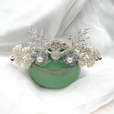 Chinese Hanfu Plated Flower Crown Hair Ornament