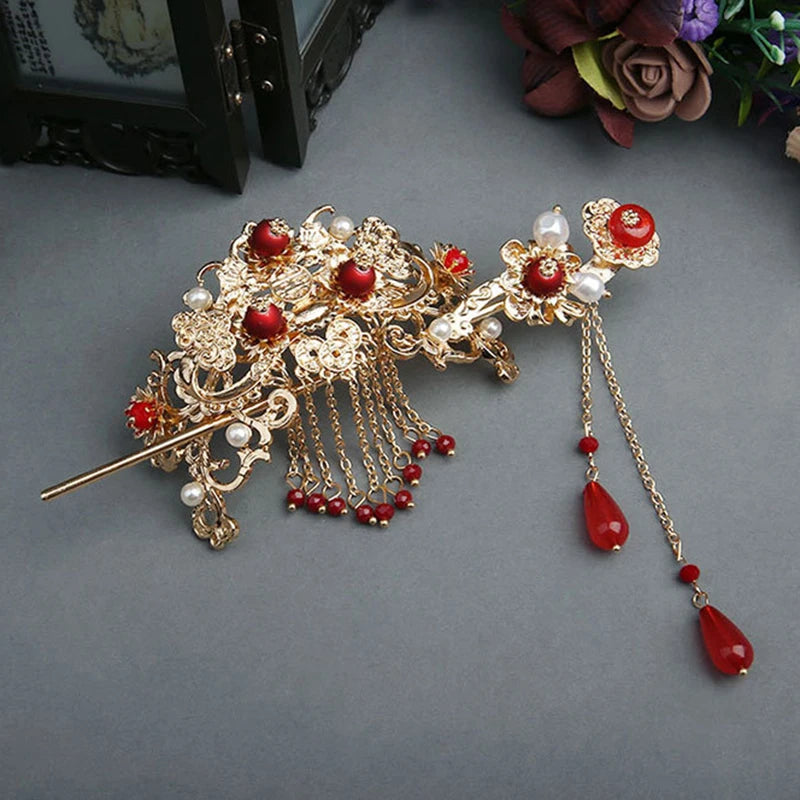 Vintage Pearls Wedding Hairpins Bridal Hair Sticks Retro Bridal Headwear