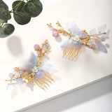 Chinese Hanfu Hair Accessories Vintage Flower Tassel Hair Clip Comb Set