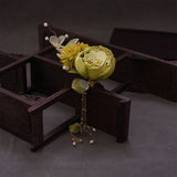 Chinese Hanfu Hair Clips Floral Tassel Side Pin For Women