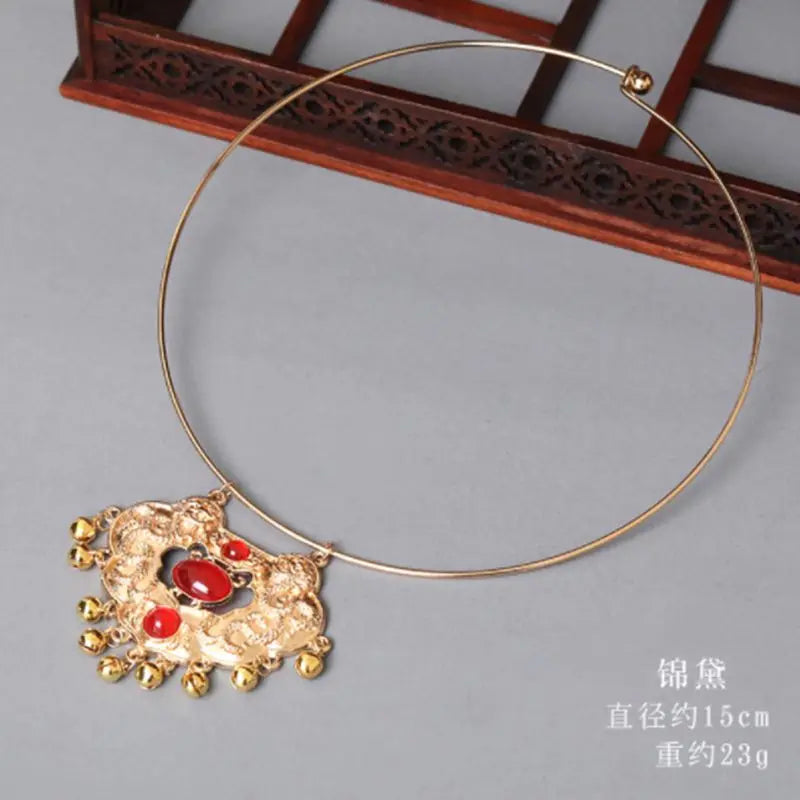 Ancient Chinese Metal Torques Pendant Necklace