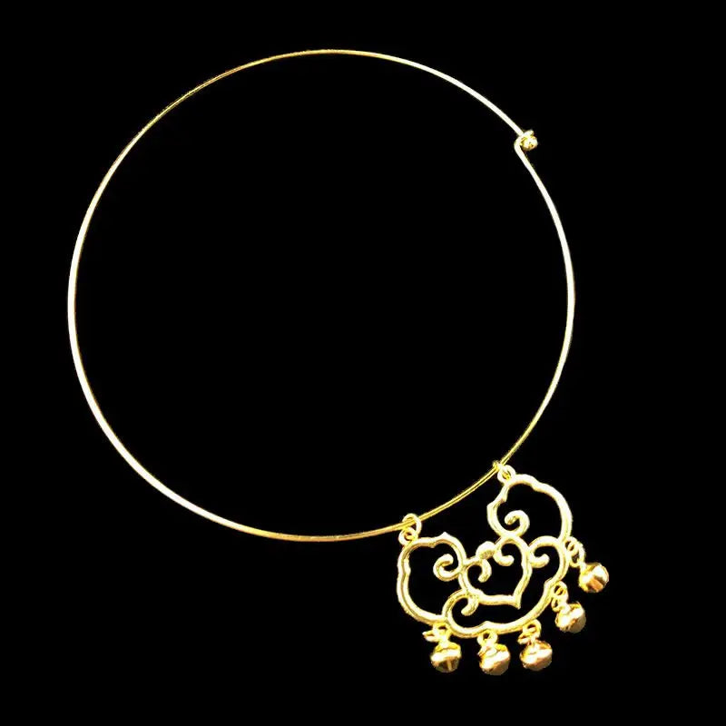 Ancient Chinese Metal Torques Pendant Necklace