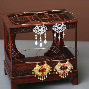 Ancient Chinese Metal Torques Pendant Necklace
