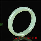 Chinese Hetian Jade Bracelet 54-64mm Hand-Carved Round Bangle Amulet