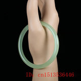 Chinese Hetian Jade Bracelet 54-64mm Luck Round Bangle Amulet