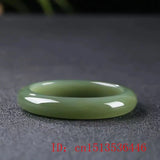 Hand-Carved Hetian Jade Bracelet 54-64mm Round Bangle Luck Amulet