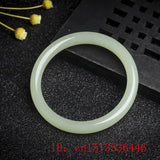 Chinese Hetian Jade Bracelet 54-64mm Hand-Carved Round Bangle Amulet