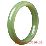 Hand-Carved Hetian Jade Bracelet 54-64mm Round Bangle Luck Amulet